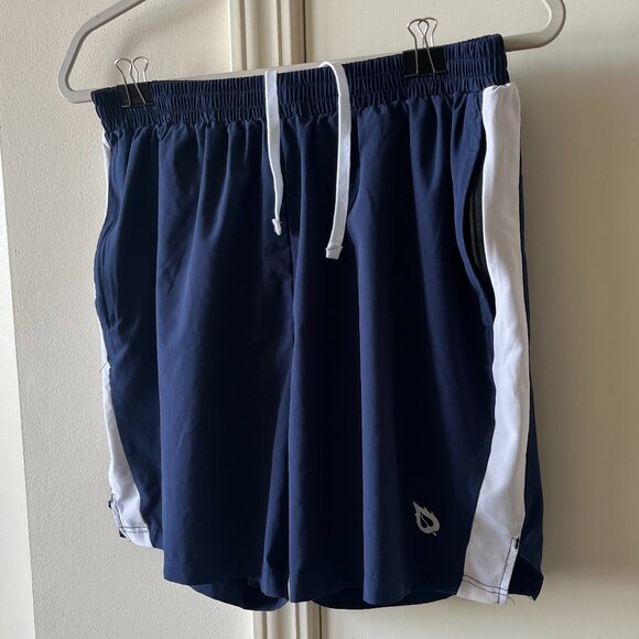 Baleaf Men’s Large Blue Athletic Shorts with Liner - Picture 2 of 4